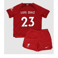 Liverpool Luis Diaz #23 Fußballbekleidung Heimtrikot Kinder 2022-23 Kurzarm (+ kurze hosen)